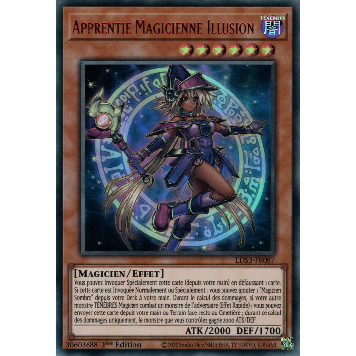 Apprentie Magicienne Illusion LDS3 FR087 V 2 Rouge Carte Yu Gi