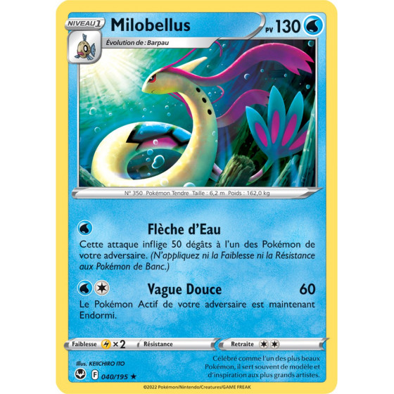 Milobellus 040 195 Rare Reverse Carte Pokémon Tempête Argentée