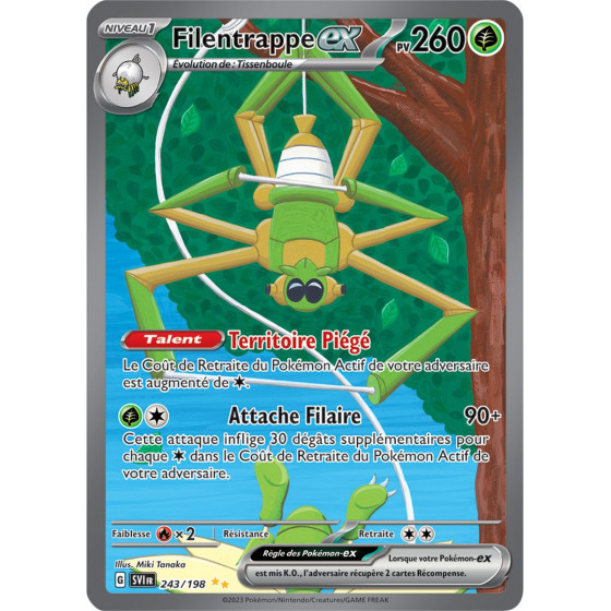 Filentrappe ex 243 198 Carte Pokémon Écarlate et Violet EV01