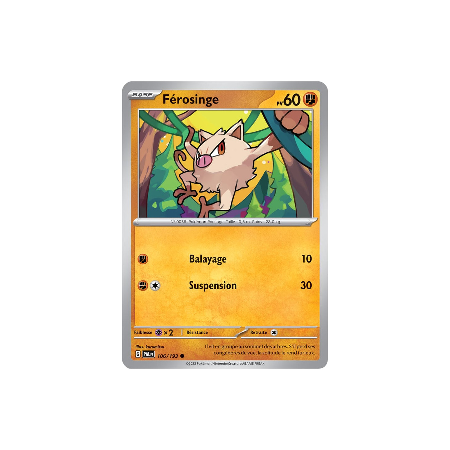 Férosinge 106 193 Carte Pokémon Évolutions à Paldea EV02 DracauGames