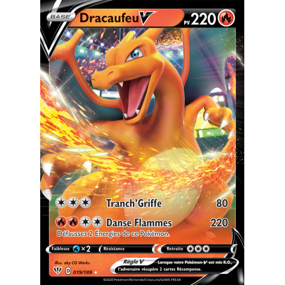 Carte Pokémon SWSH03 020 189 Dracaufeu VMAX DracauGames