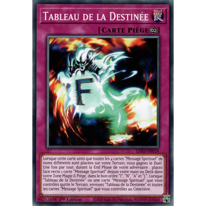 Tableau de la Destinée - LDS3-FR018 - Cartes Yu-Gi-Oh!