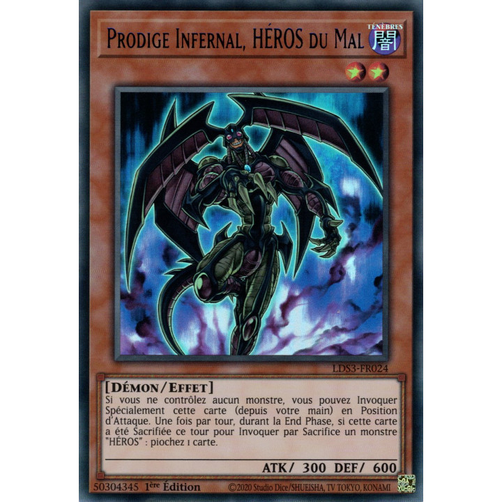 Prodige Infernal, HÉROS du Mal - LDS3-FR024 (V.3 - Bleu) - Cartes Yu-Gi-Oh!