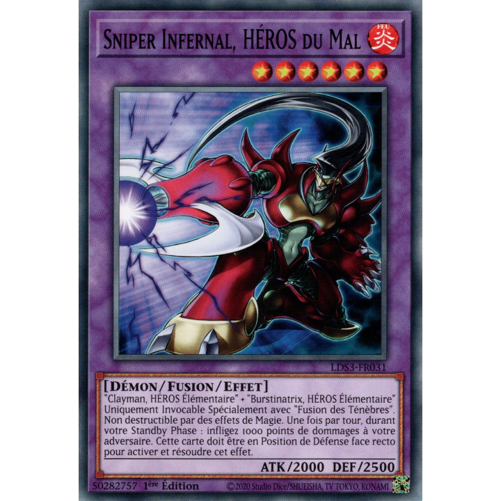 Sniper Infernal, HÉROS du Mal - LDS3-FR031 - Cartes Yu-Gi-Oh!