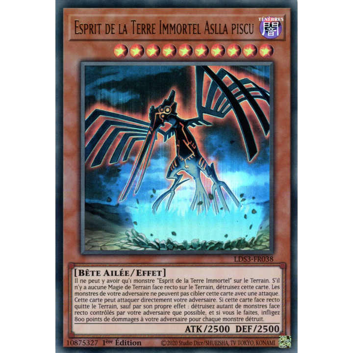 Esprit de la Terre Immortel Aslla piscu - LDS3-FR038 (V.1 - Doré) - Cartes Yu-Gi-Oh!