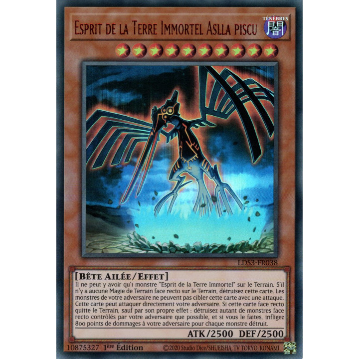 Esprit de la Terre Immortel Aslla piscu - LDS3-FR038 (V.2 - Rouge) - Cartes Yu-Gi-Oh!