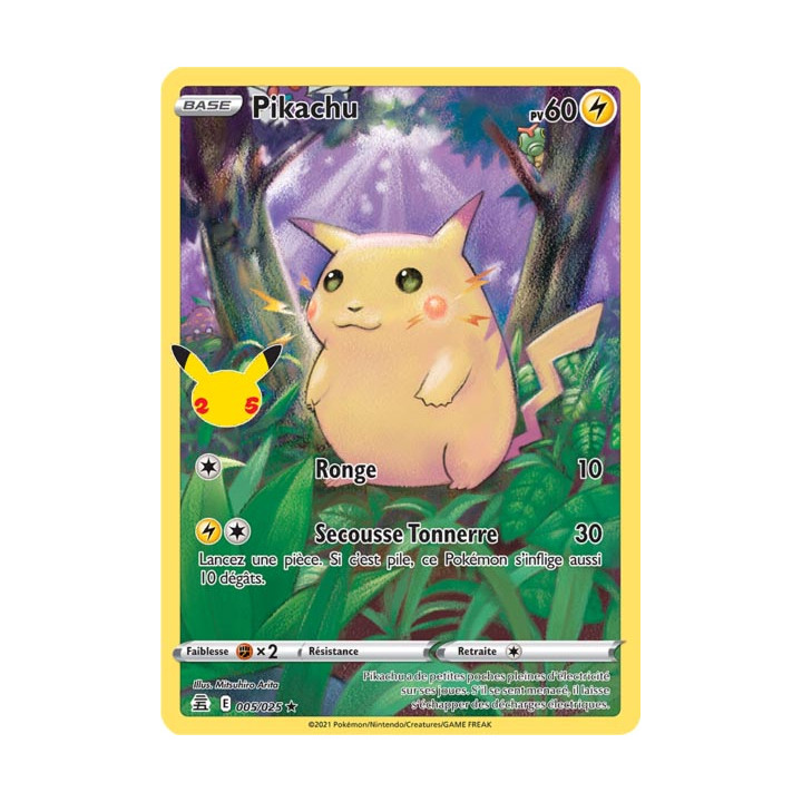 Pikachu - EB07.5 005/025 - Célébrations 25ans SWSH07.5 - Cartes Pokémon