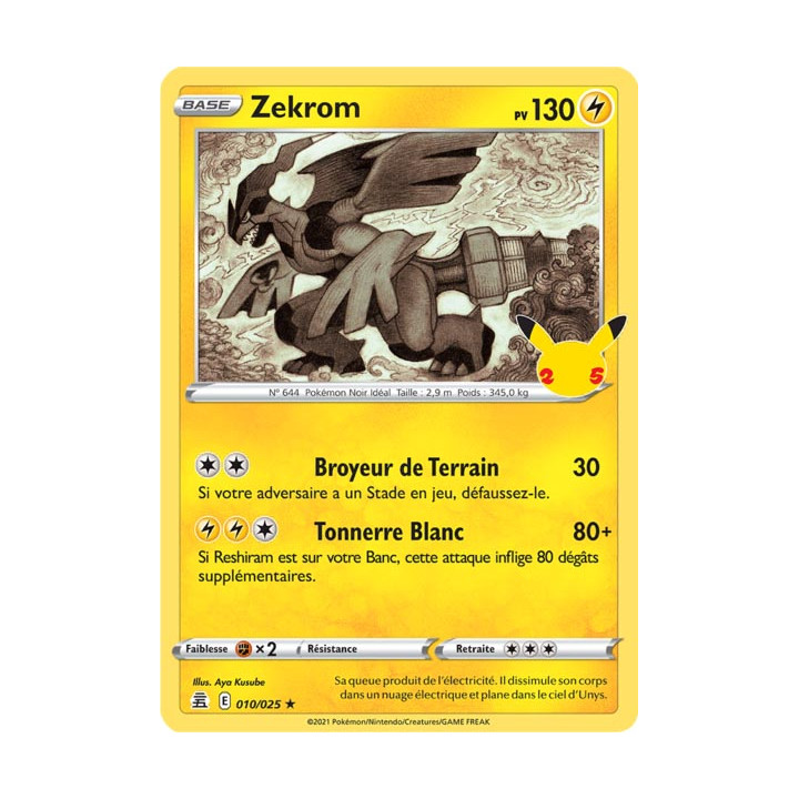 Zekrom - EB07.5 010/025 - Célébrations 25ans SWSH07.5 - Cartes Pokémon