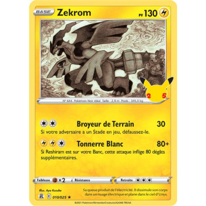 Zekrom - EB07.5 010/025 - Célébrations 25ans SWSH07.5 - Cartes Pokémon