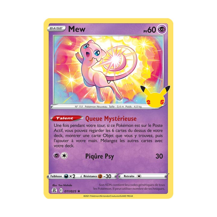 Mew - EB07.5 011/025 - Célébrations 25ans SWSH07.5 - Cartes Pokémon