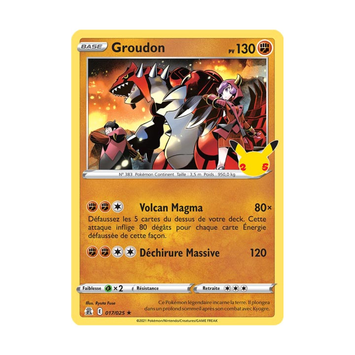 Groudon - EB07.5 017/025 - Célébrations 25ans SWSH07.5 - Cartes Pokémon