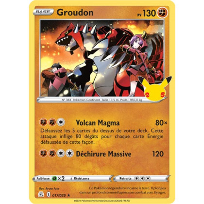 Groudon - EB07.5 017/025 - Célébrations 25ans SWSH07.5 - Cartes Pokémon