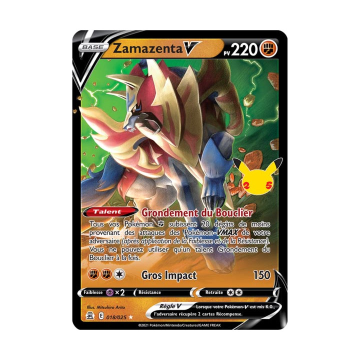 Zamazenta V - EB07.5 018/025 - Célébrations 25ans SWSH07.5 - Cartes Pokémon