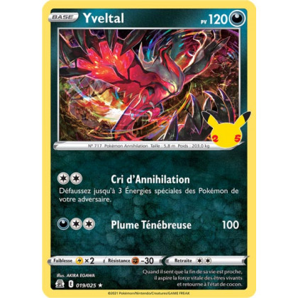 Yveltal - EB07.5 019/025 - Célébrations 25ans SWSH07.5 - Cartes Pokémon