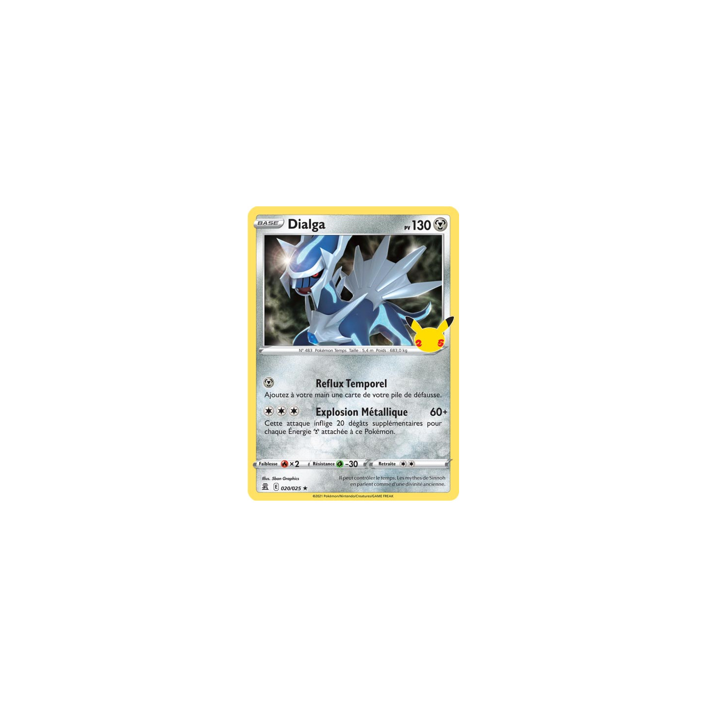 Dialga Eb07 5 0 025 Celebrations 25ans Swsh07 5 Carte Pokemon A L Unite Dracaugames