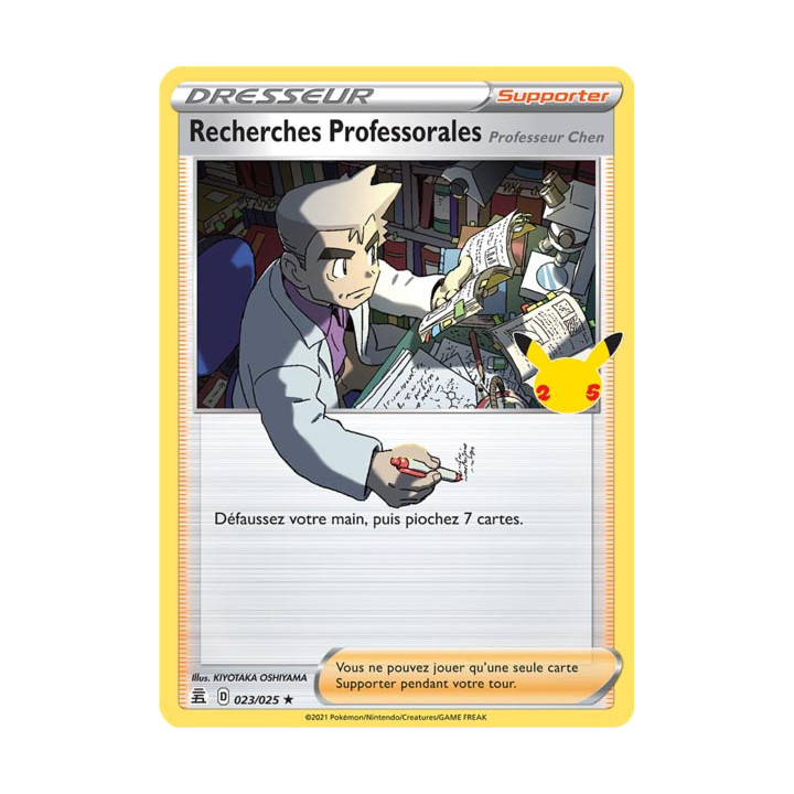 Recherches Professorales (Professeur Chen) - EB07.5 023/025 - Célébrations 25ans SWSH07.5 - Cartes Pokémon