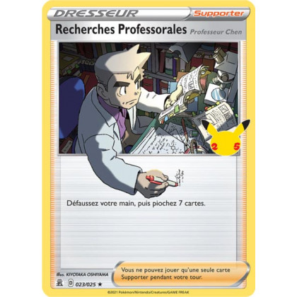 Recherches Professorales (Professeur Chen) - EB07.5 023/025 - Célébrations 25ans SWSH07.5 - Cartes Pokémon