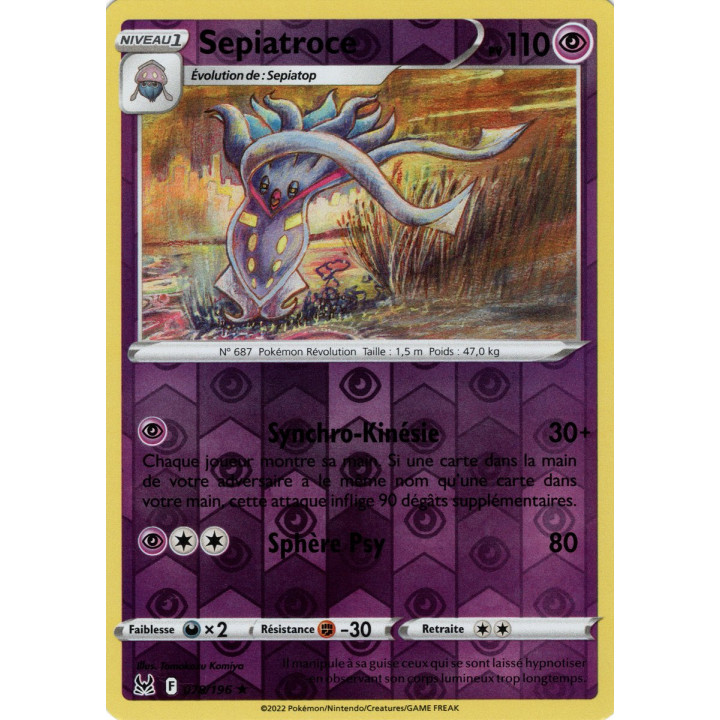 Sepiatroce - 078/196 - Holo Reverse - Origine Perdue - EB11