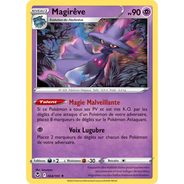 Magirêve - 064/195 - Rare / Reverse - Carte Pokémon Tempête Argentée EB12