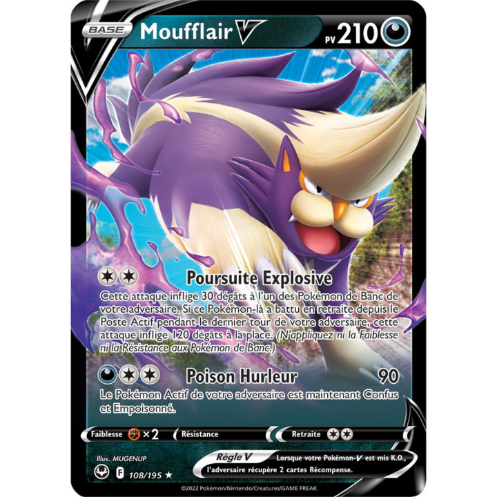 Moufflair V - 108/195 - Ultra Rare - Carte Pokémon Tempête Argentée EB12