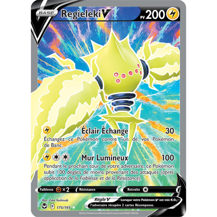 Regieleki V - 175/195 - Ultra Rare Full Art - Carte Pokémon Tempête Argentée EB12