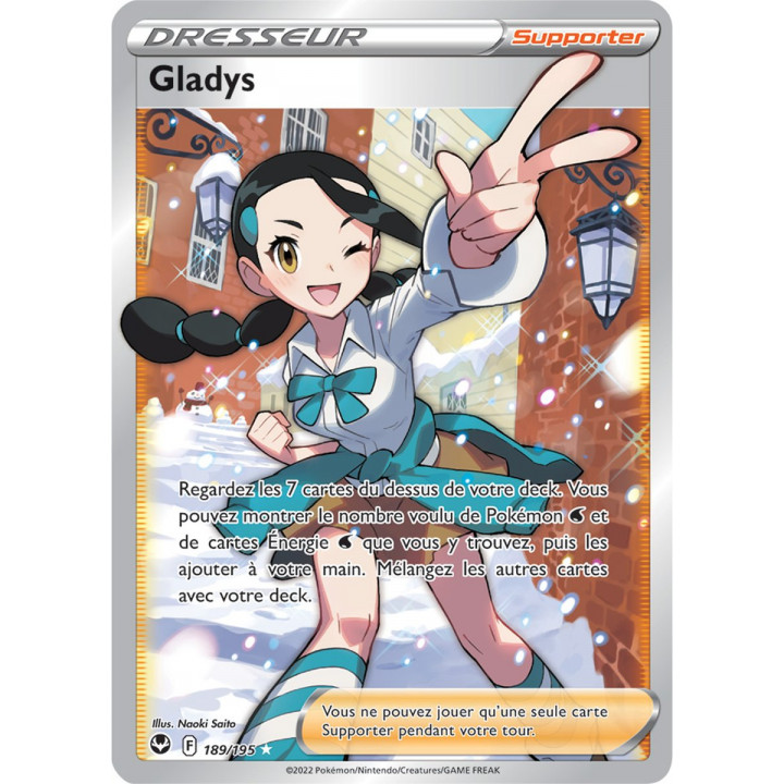 Gladys - 189/195 - Ultra Rare Full Art - Carte Pokémon Tempête Argentée EB12