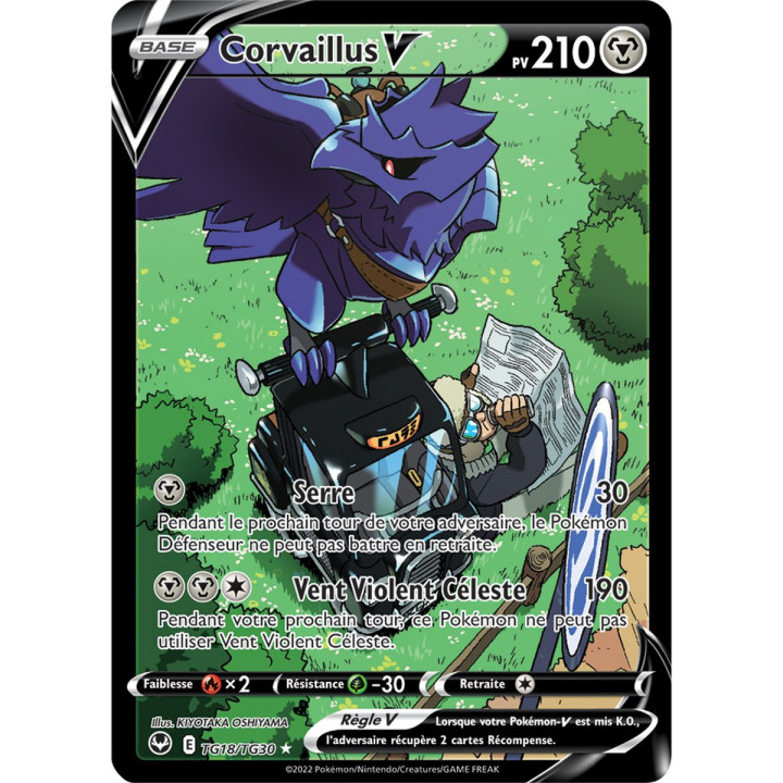 Corvaillus V - TG18/TG30 - Full Art Alternative Secrète - Carte Pokémon Tempête Argentée EB12