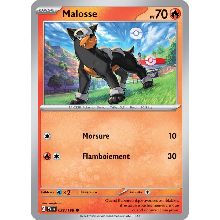 Malosse - 033/198 - Carte Pokémon Écarlate et Violet EV01