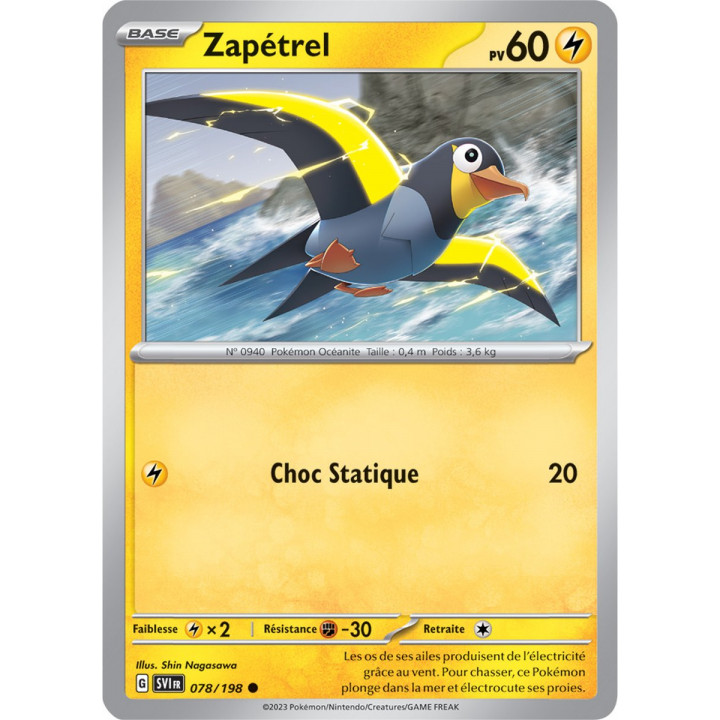 Zapétrel - 078/198 - Carte Pokémon Écarlate et Violet EV01