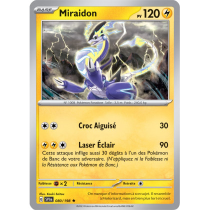 Miraidon - 080/198 - Carte Pokémon Écarlate et Violet EV01