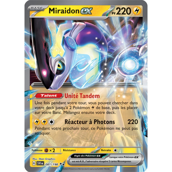 Miraidon ex - 081/198 - Carte Pokémon Écarlate et Violet EV01