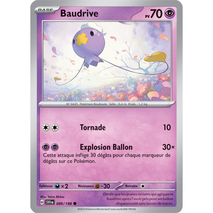 Baudrive - 089/198 - Carte Pokémon Écarlate et Violet EV01