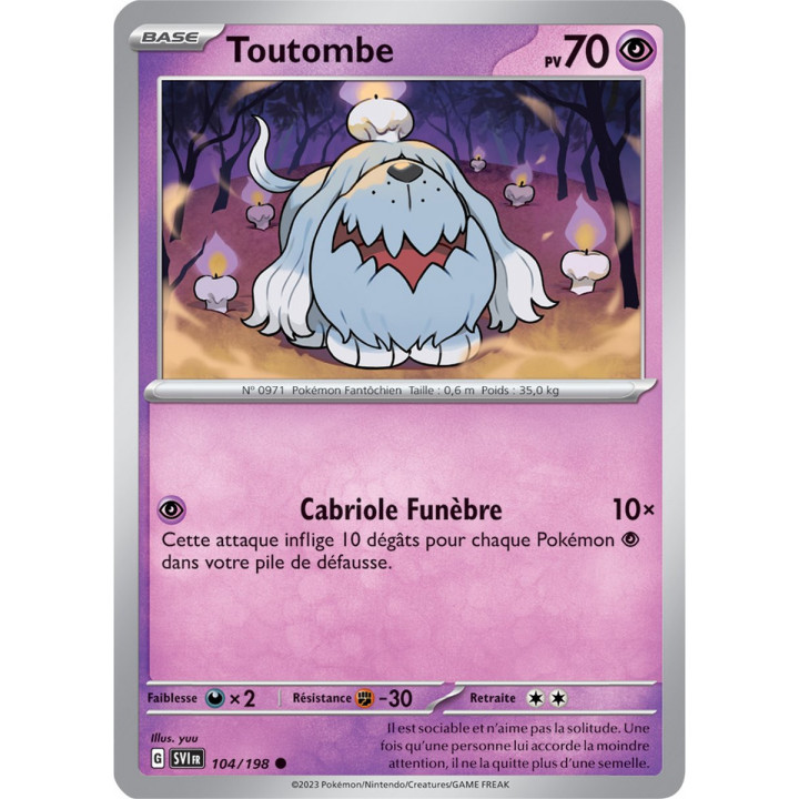 Toutombe - 104/198 - Carte Pokémon Écarlate et Violet EV01