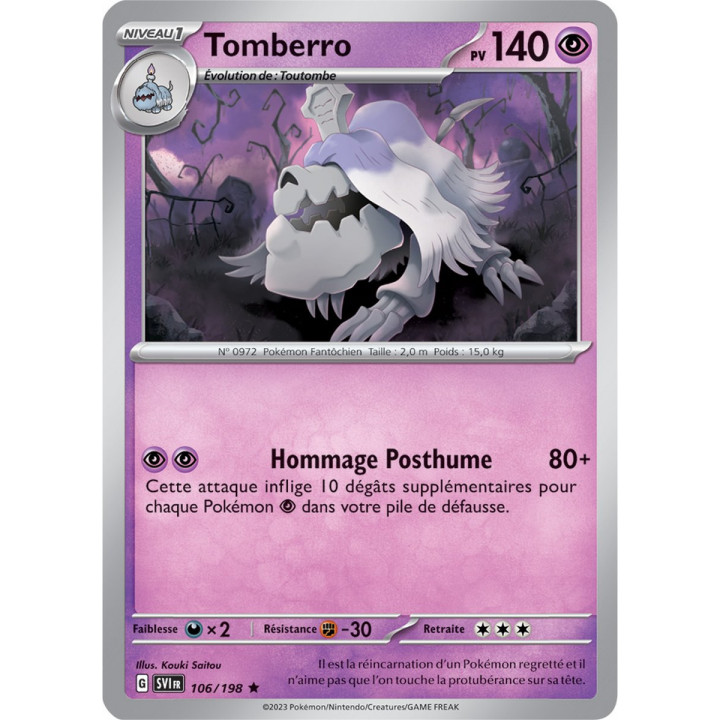 Tomberro - 106/198 - Carte Pokémon Écarlate et Violet EV01