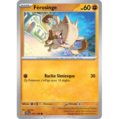 Férosinge - 107/198 - Carte Pokémon Écarlate et Violet EV01