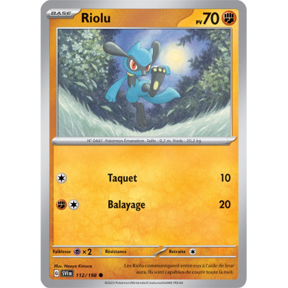 Riolu - 112/198 - Carte Pokémon Écarlate et Violet EV01