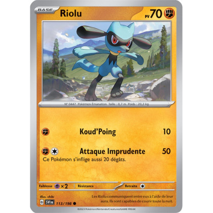 Riolu - 113/198 - Carte Pokémon Écarlate et Violet EV01