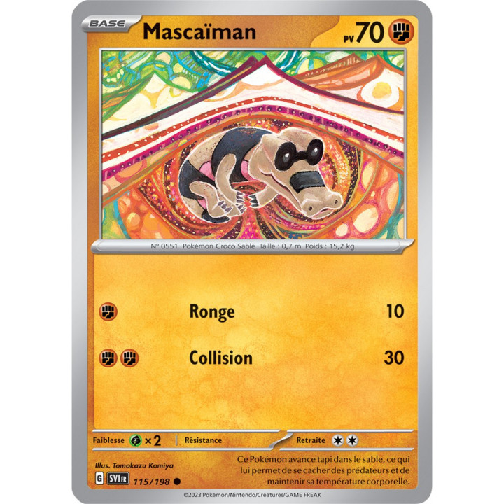 Mascaïman - 115/198 - Carte Pokémon Écarlate et Violet EV01