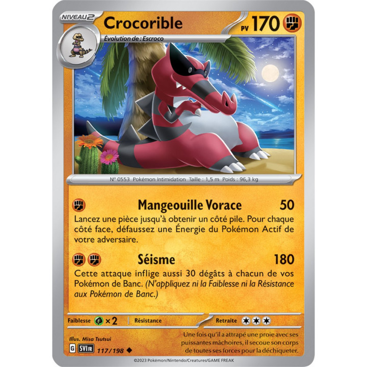 Crocorible - 117/198 - Carte Pokémon Écarlate et Violet EV01