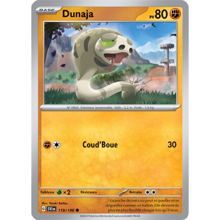 Dunaja - 119/198 - Carte Pokémon Écarlate et Violet EV01