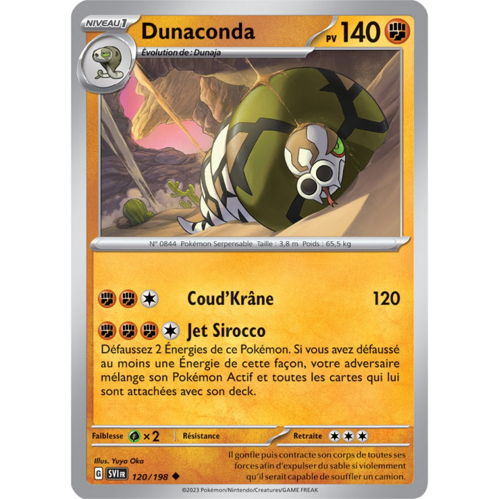 Dunaconda - 120/198 - Carte Pokémon Écarlate et Violet EV01