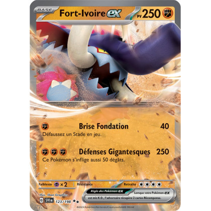 Fort-Ivoire ex - 123/198 - Carte Pokémon Écarlate et Violet EV01