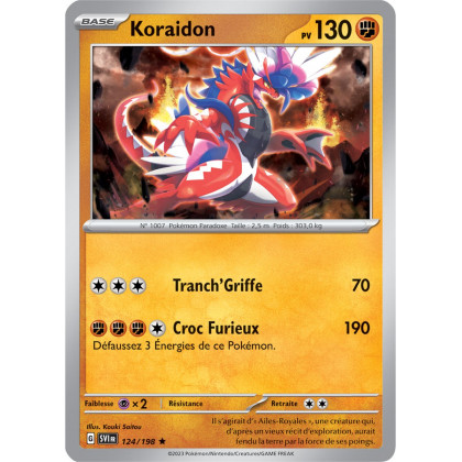 Koraidon - 124/198 - Carte Pokémon Écarlate et Violet EV01