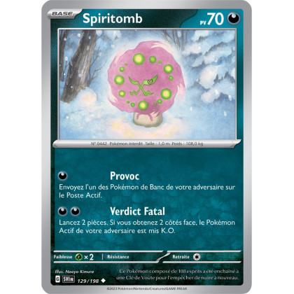 Spiritomb - 129/198 - Carte Pokémon Écarlate et Violet EV01