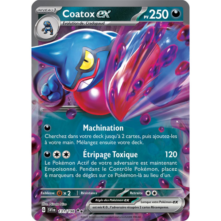 Coatox ex - 131/198 - Carte Pokémon Écarlate et Violet EV01