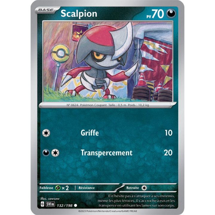 Scalpion - 132/198 - Carte Pokémon Écarlate et Violet EV01