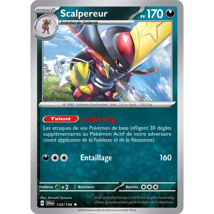 Scalpereur - 134/198 - Carte Pokémon Écarlate et Violet EV01