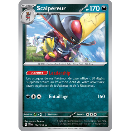 Scalpereur - 134/198 - Carte Pokémon Écarlate et Violet EV01