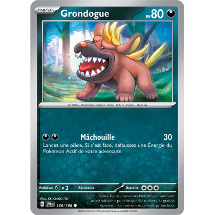 Grondogue- 136/198 - Carte Pokémon Écarlate et Violet EV01