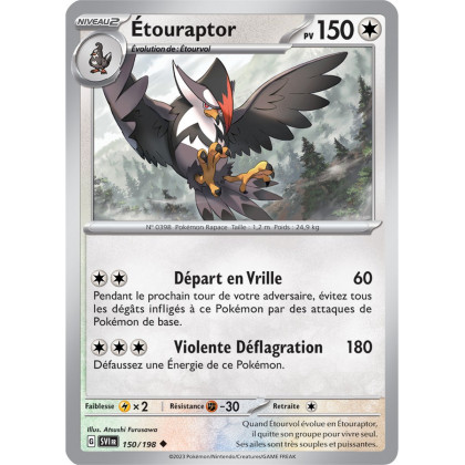 Étouraptor - 150/198 - Carte Pokémon Écarlate et Violet EV01